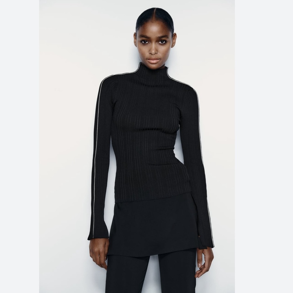 Zara fitted knit top